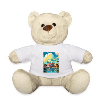 Melbourne Florida Vintage Reiseposter Souvenir - Teddy - Weiß - Vorne
