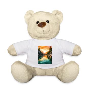 Lac Tahoe Nevada Vintage voyage affiche Souvenir - Nounours - blanc - Devant