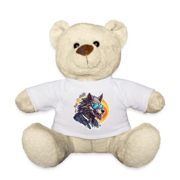 Werwolf / Vollmond / Wesen / Verwandlung / Fluch - Teddy - Weiß - Vorne