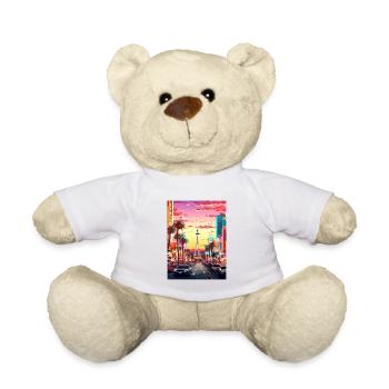 Las Vegas Nevada Vintage Reiseposter Souvenir - Teddy - Weiß - Vorne