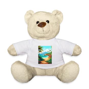 Lanai Hawaii Vintage voyage affiche WPA Souvenir - Nounours - blanc - Devant