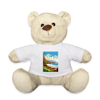 Kauai Hawaii Vintage Travel Poster WPA Souvenir - Teddy Bear - white - Front