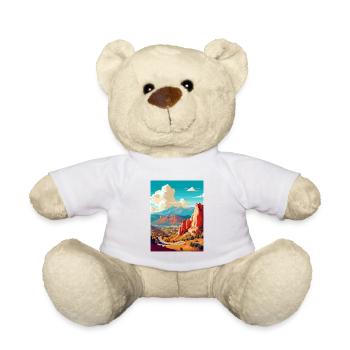 Colorado Springs Vintage Reiseposter Souvenir - Teddy - Weiß - Vorne