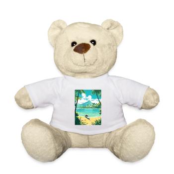 Kailua Hawaii Vintage voyage affiche WPA Souvenir - Nounours - blanc - Devant