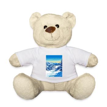 Deer Valley Utah Vintage voyage affiche Souvenir - Nounours - blanc - Devant