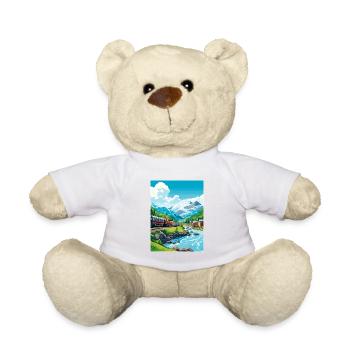 Skagway Alaska Vintage Reiseposter WPA Souvenir - Teddy - Weiß - Vorne