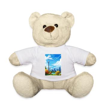 Toronto Canada Vintage Travel Poster WPA Souvenir - Teddy Bear - white - Front