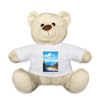 Whistler Canada Vintage voyage affiche WPA Souvenir - Nounours - blanc - Devant