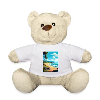 Kaanapali Hawaii Vintage Reiseposter Souvenir - Teddy - Weiß - Vorne