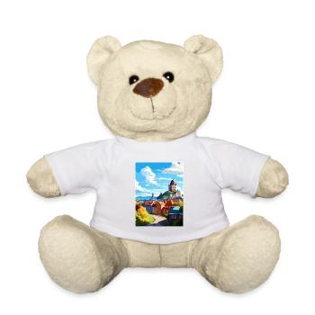 Québec Canada Vintage voyage affiche WPA Souvenir - Nounours - blanc - Devant