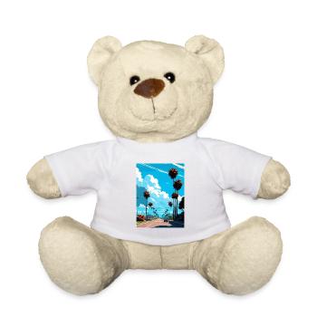 Anaheim California Vintage Travel Poster Souvenir - Teddy Bear - white - Front
