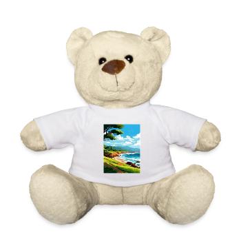 Kaena Point Hawaï Vintage voyage affiche Souvenir - Nounours - blanc - Devant