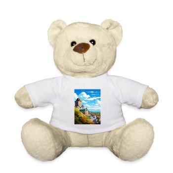 Québec Canada Vintage voyage affiche WPA Souvenir - Nounours - blanc - Devant