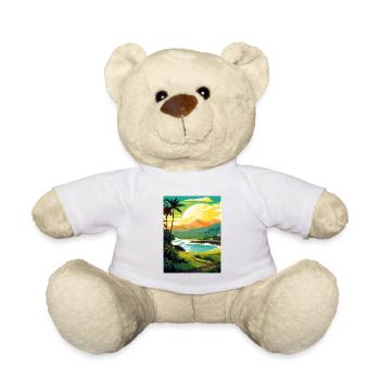 Kailua Kona Hawaii Vintage Reiseposter Souvenir - Teddy - Weiß - Vorne