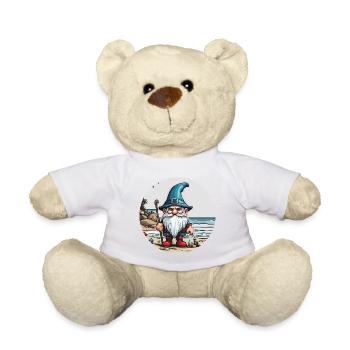 Gartenzwerg / Märchenland / Kobold / Gnom / Logo - Teddy - Weiß - Vorne