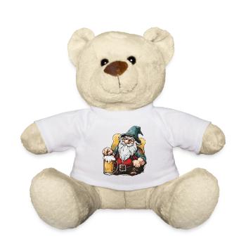 Gartenzwerg / Märchenland / Kobold / Gnom / Logo - Teddy - Weiß - Vorne