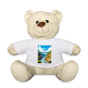 Katarakt Schlucht Australien Vintage Reiseposter WPA - Teddy - Weiß - Vorne