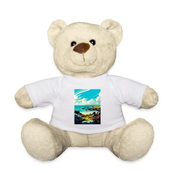 Phillip Island Australien Vintage Reiseposter WPA - Teddy - Weiß - Vorne