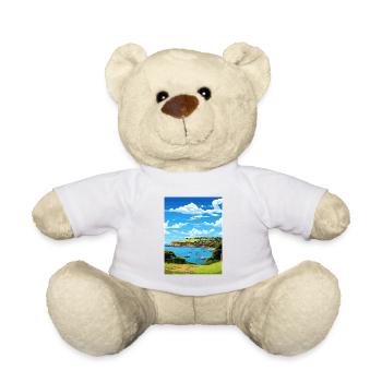 Waiheke Island Neuseeland Vintage Reiseposter - Teddy - Weiß - Vorne