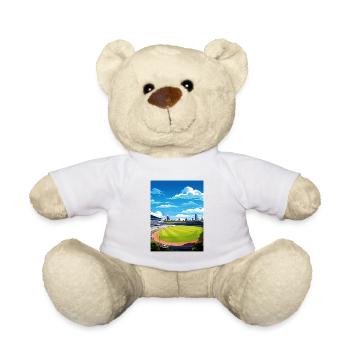 Melbourne Cricket Ground Vintage voyage affiche WPA - Nounours - blanc - Devant