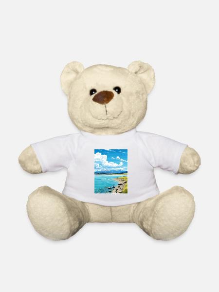 Lake Tekapo Neuseeland Neuseeland Neuseeland Vintage Reiseposter - Teddy - Weiß