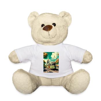 Christchurch New Zealand Vintage Travel Poster WPA - Teddy Bear - white - Front