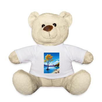 Lake Wanaka Neuseeland Vintage Reiseposter WPA - Teddy - Weiß - Vorne