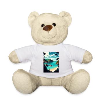 Abel Tasman Neuseeland Vintage Reiseposter WPA - Teddy - Weiß - Vorne