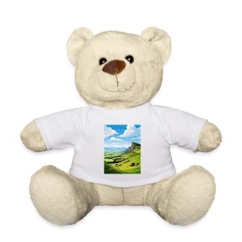 Te Mata Peak Neuseeland Vintage Reiseposter WPA - Teddy - Weiß - Vorne