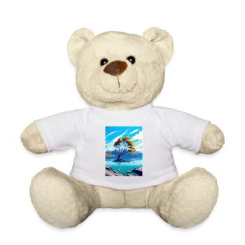 Lake Wanaka Neuseeland Vintage Reiseposter WPA - Teddy - Weiß - Vorne