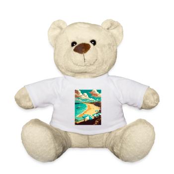 Bondi Beach Australien Vintage Reiseposter WPA - Teddy - Weiß - Vorne
