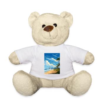 Gold Coast Australien Deko Vintage Reiseposter - Teddy - Weiß - Vorne