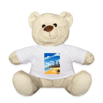 Gold Coast Australien Deko Vintage Reiseposter - Teddy - Weiß - Vorne