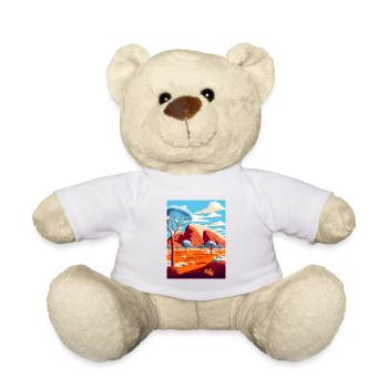 Uluṟu Kata Tjuṯa Nationalpark Reiseplakat - Teddy - Weiß - Vorne