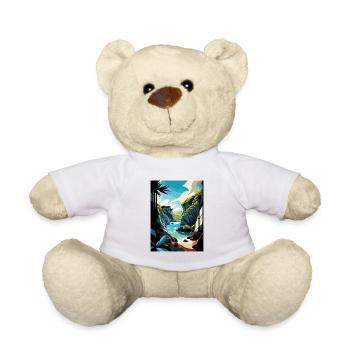 Paparoa Nationalpark Neuseeland Reiseposter - Teddy - Weiß - Vorne