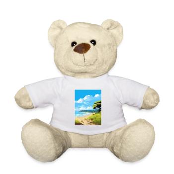 Rakiura Nationalpark Neuseeland Reiseposter - Teddy - Weiß - Vorne