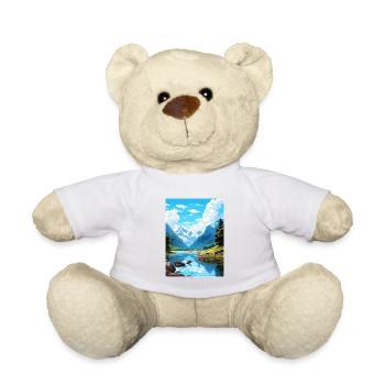 Fiordland Nationalpark Neuseeland Reiseposter - Teddy - Weiß - Vorne