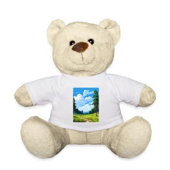 Kaitoke Regional Park Neuseeland Reiseposter - Teddy - Weiß - Vorne