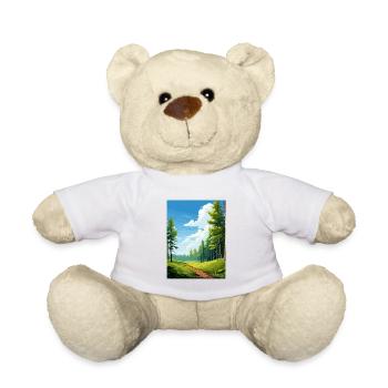 Kaitoke Regional Park Neuseeland Reiseposter - Teddy - Weiß - Vorne