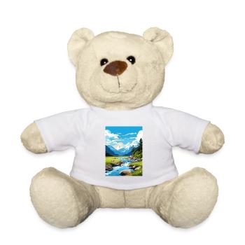 Fiordland Nationalpark Neuseeland Reiseposter - Teddy - Weiß - Vorne