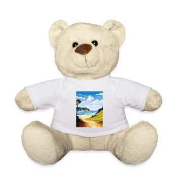 Abel Tasman Coastal Track New Zealand Souvenir - Teddy Bear - white - Front