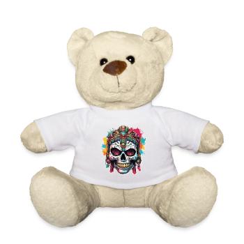 Mayan / High Culture / Peru / Mayan Calendar / Motif - Teddy Bear - white - Front