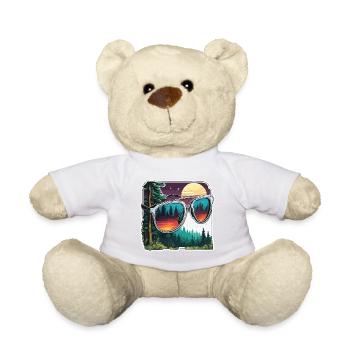 Sunglasses / Reflection / Forest / Reflection - Teddy Bear - white - Front
