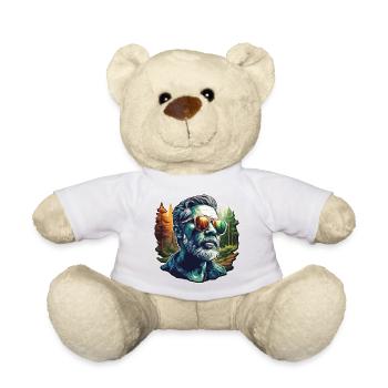Sunglasses / Man / Forest / Portrait / Guy - Teddy Bear - white - Front