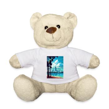 Perth Australie Vintage voyage affiche WPA Souvenir - Nounours - blanc - Devant