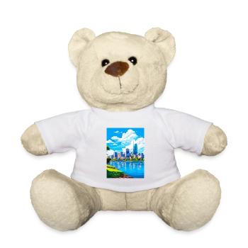 Brisbane Australien Vintage Reiseposter Souvenir - Teddy - Weiß - Vorne