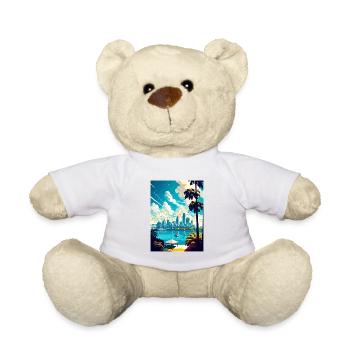 Brisbane Australien Vintage Reiseposter Souvenir - Teddy - Weiß - Vorne