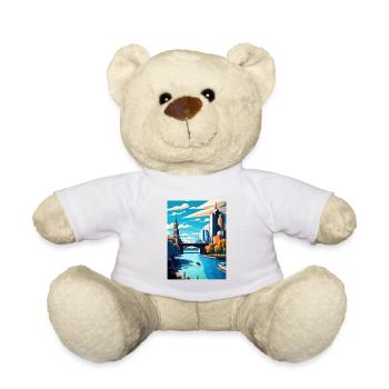 Melbourne Australie Vintage voyage affiche Souvenir - Nounours - blanc - Devant