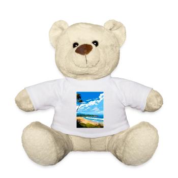 Byron Bay Australie Vintage voyage affiche Souvenir - Nounours - blanc - Devant