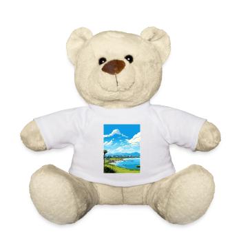 Tauranga Nouvelle-Zélande Vintage voyage affiche WPA Art - Nounours - blanc - Devant